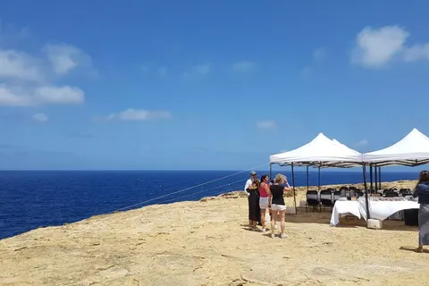 bo events Incentive BBQ Vorbereitungen während Jeep Safari auf der Insel Gozo.